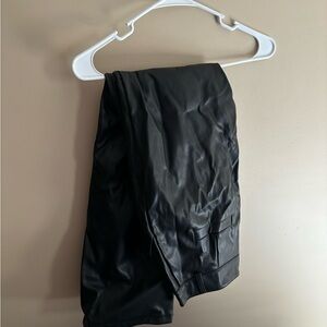 Black Faux Leather Pants